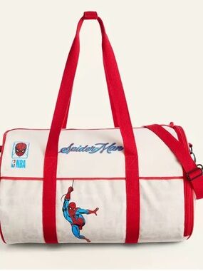 NBA Spider-Man Red and White Duffel Bag - Men